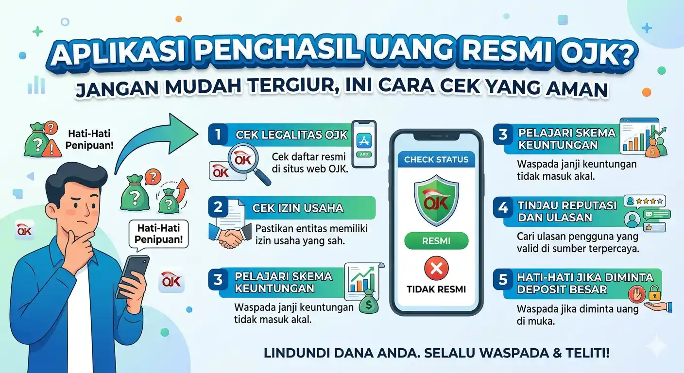 Aplikasi Penghasil Uang Resmi OJK Jangan Mudah Tergiur